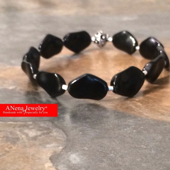 Men's Bracelet: Azabache and 925 Sterling Silver